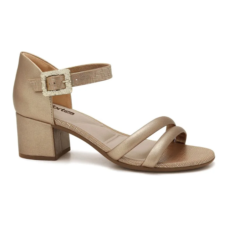 Sandália Salto Bloco Caqui Comfortflex 2657404-1 42