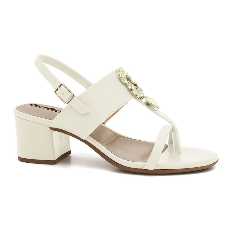 Sandália Salto Bloco Coconut Comfortflex 2657402-2 33
