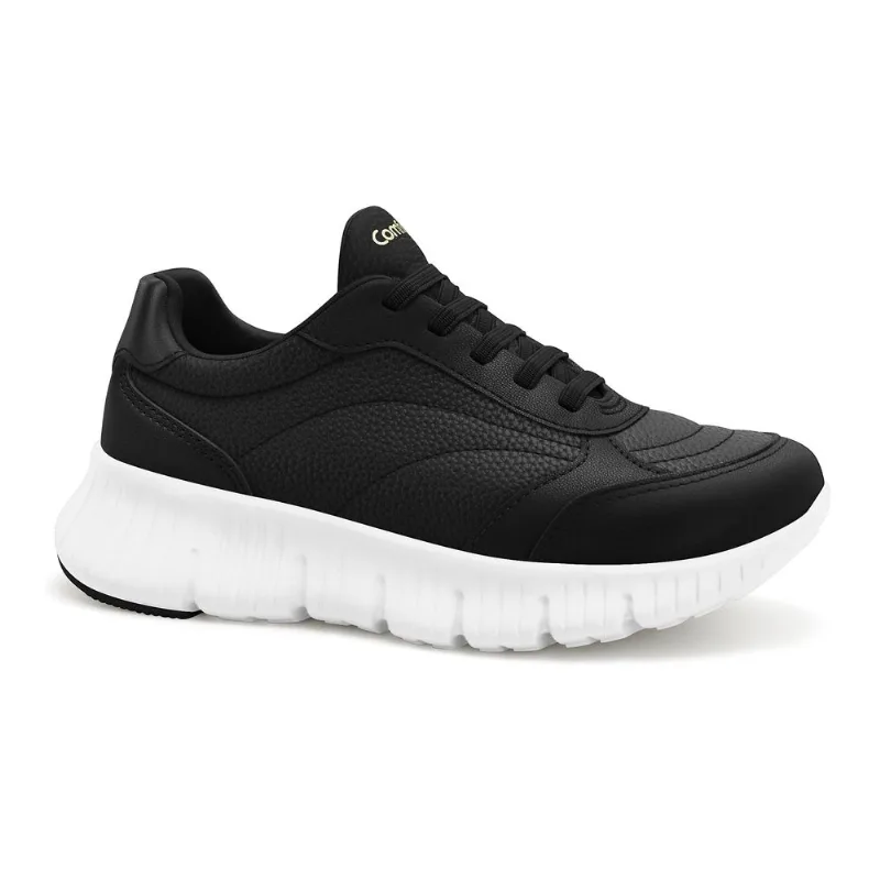 Tênis Super Leve Preto Comfortflex 2650401-2 38