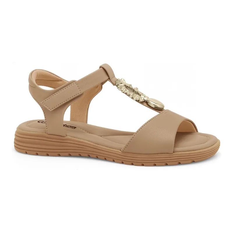 Sandália Papete Caqui Comfortflex 2651403-1 41
