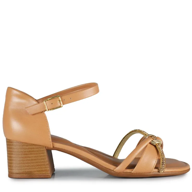 Sandália Comfortflex Salto Bloco Feminina 2556408 07 NP PLUS/DAMASCO 37