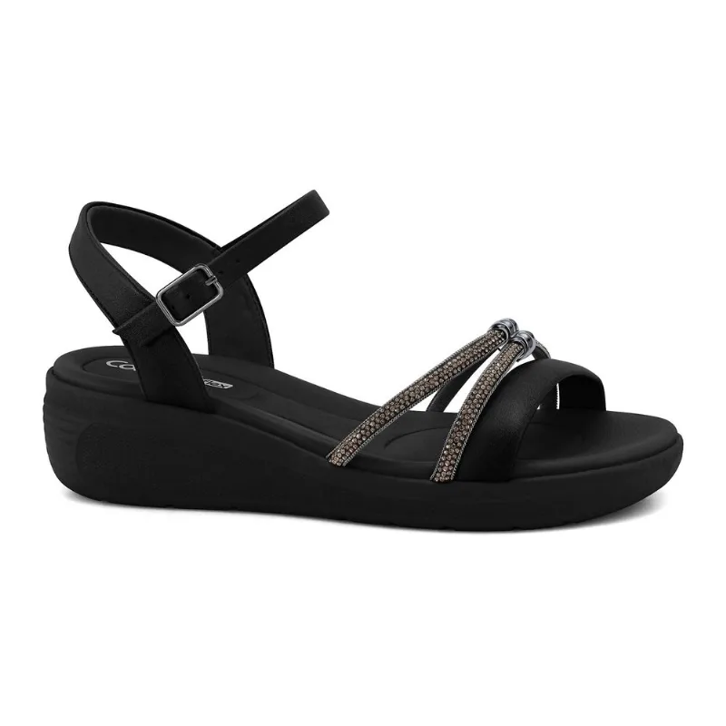 Sandália Ultramacio Preta Comfortflex 2686404-3 37