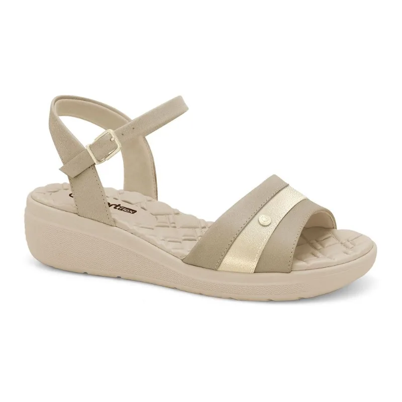 Sandália Ultramacio Almond Comfortflex 2586403-13 33
