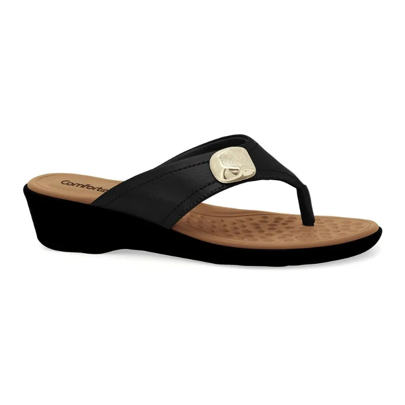 Chinelo Super Flexível Preto Comfortflex 2672401-5 36