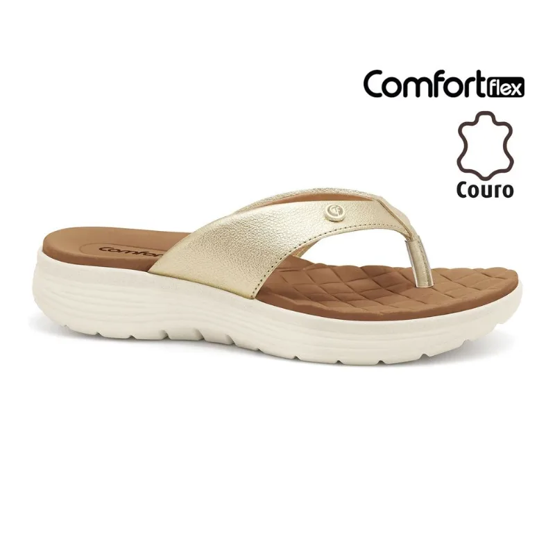 Chinelo Ultramacio Dourado Comfortflex 2643401-1 40