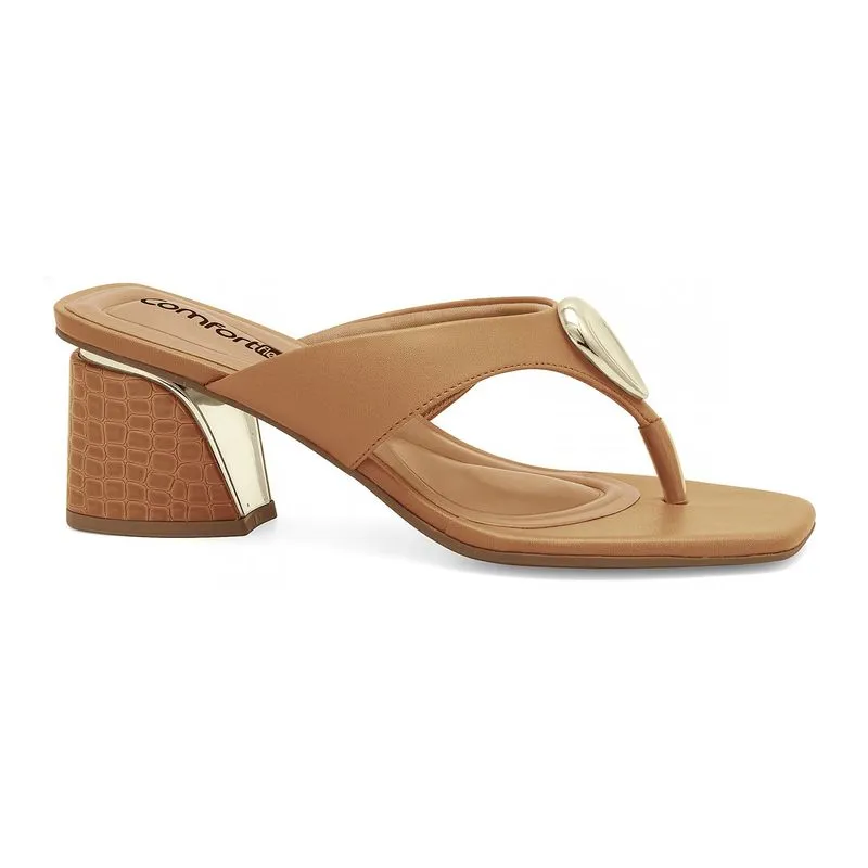 Tamanco Salto Bloco Damasco Comfortflex 2674401-1 37