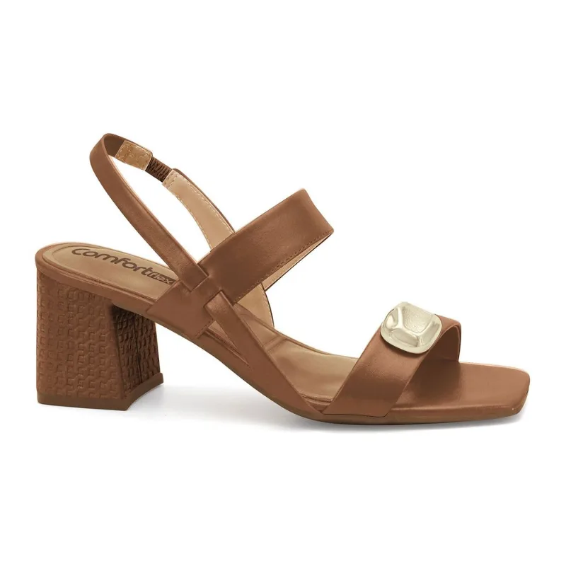 Sandália Salto Bloco Cinnamon Comfortflex 2638405-3 40