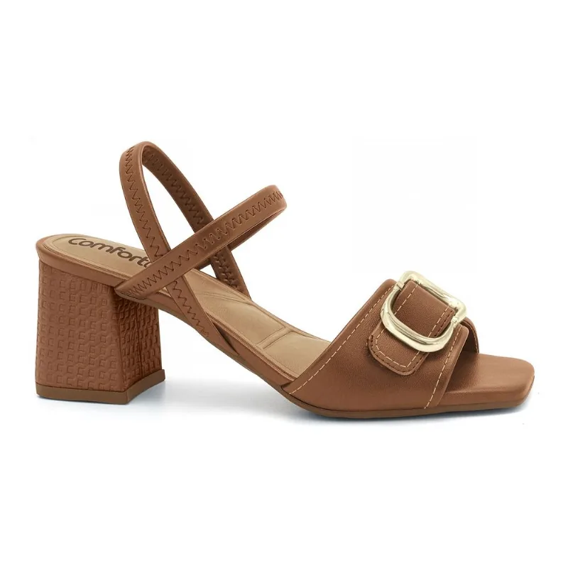 Sandália Salto Bloco Cinnamon Comfortflex 2638404-4 33