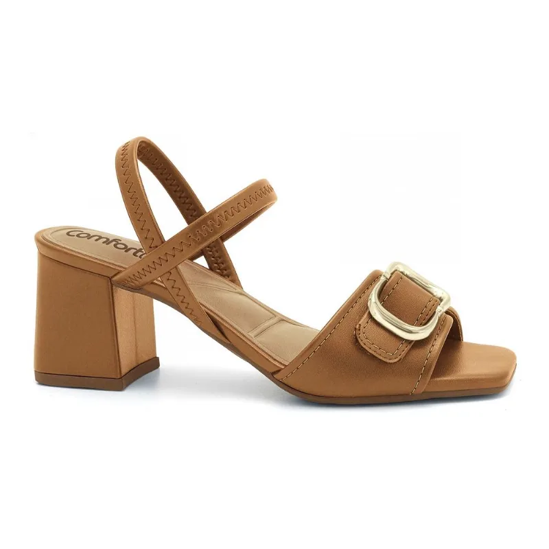 Sandália Salto Bloco Ambar Comfortflex 2638404-2 37
