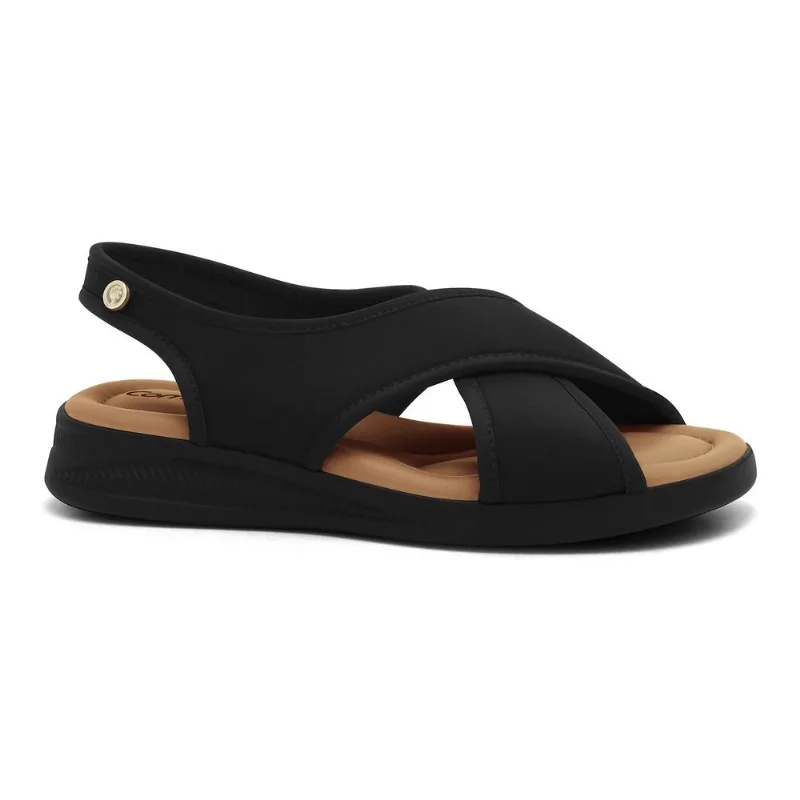 Sandália Ajuste Perfeito Preta Comfortflex 2634405-1 36
