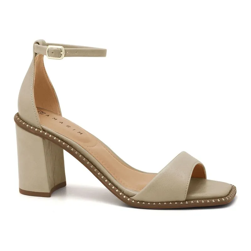 Sandália Salto Bloco Linen Ramarim 2642203-1 40