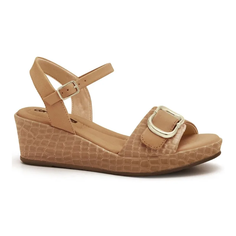 Sandália Anabela Damasco Comfortflex 2653404-2 40