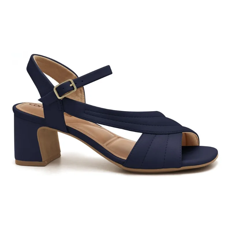 Sandália Salto Bloco Blue Comfortflex 2639403-6 38