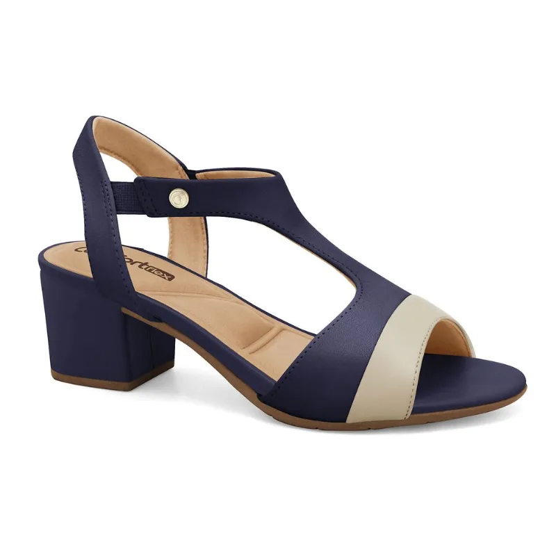 Sandália Salto Bloco Blu Comfortflex 2657406-4 42