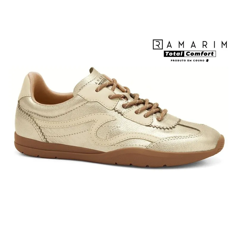 Tênis Couro Dourado Ramarim 2675201-1 40