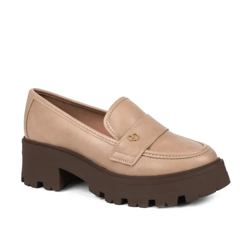 Mocassim Plataforma Dakota Feminino Bege 36