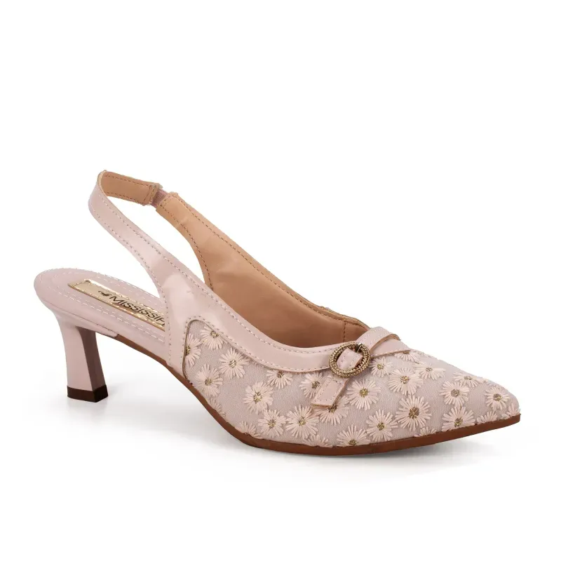 Sapato Mississipi Scarpin Slingback Feminino Rosa 35