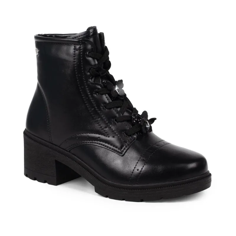 Bota Pink Cats Cano Baixo Feminina Preta 33