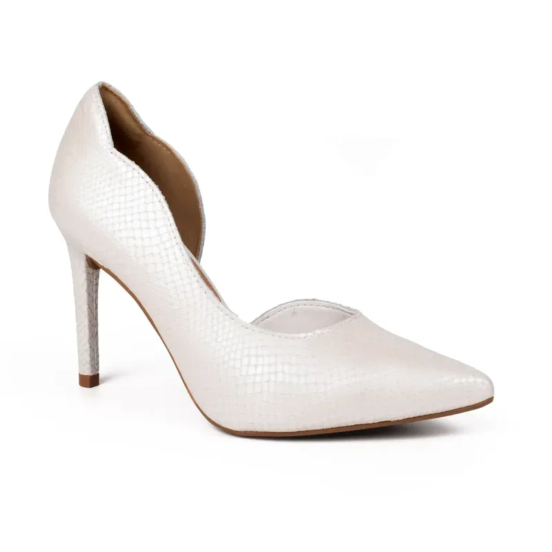 Scarpin Tanara Salto Fino Bico Fino Feminino Pérola 35