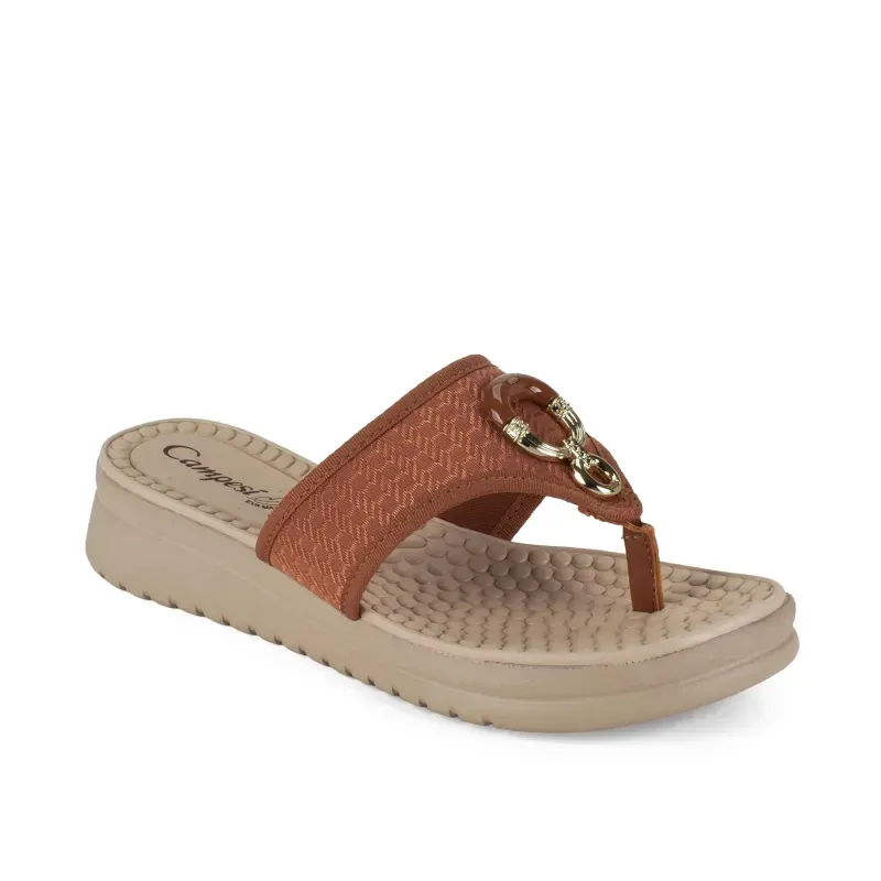 Tamanco Campesí Flatform Caramelo 35
