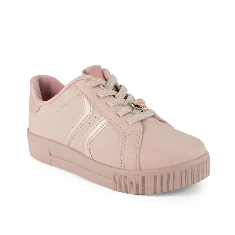 Tênis Pink Cats Casual Urbano Feminino Infantil Rosa 30