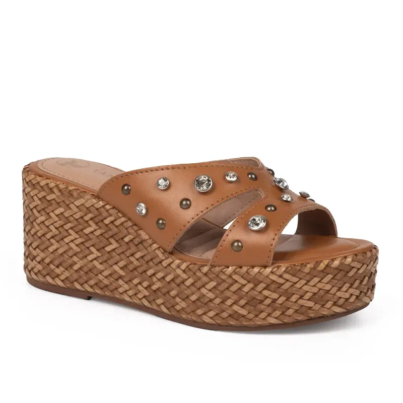 Tamanco Tanara Anabela Feminino Caramelo 35