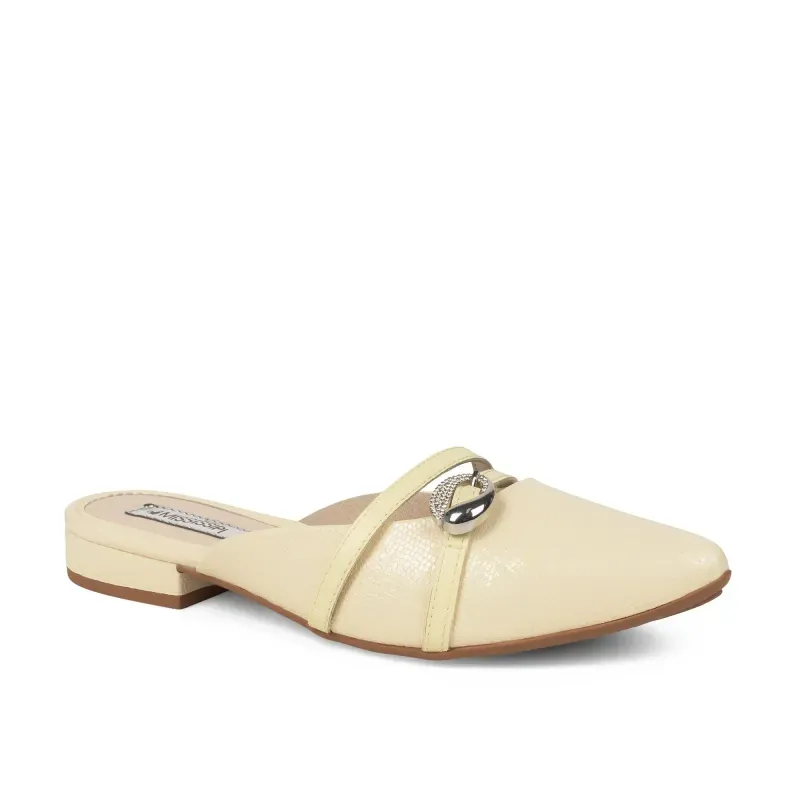 Mule Mississipi Feminina Amarela Bico Fino 35