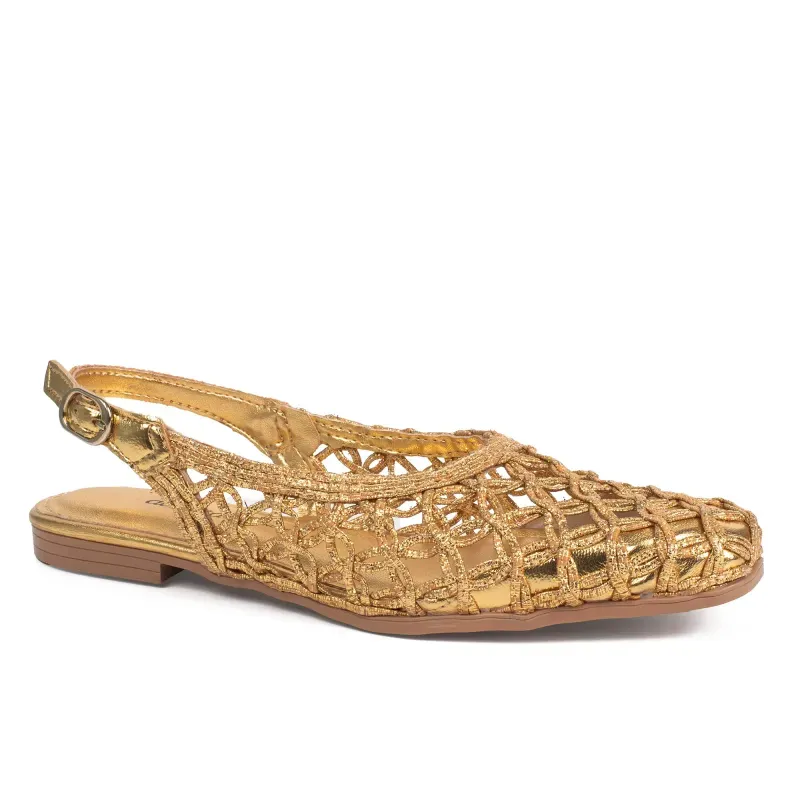 Sapatilha Dakota Slingback Metalizada 35