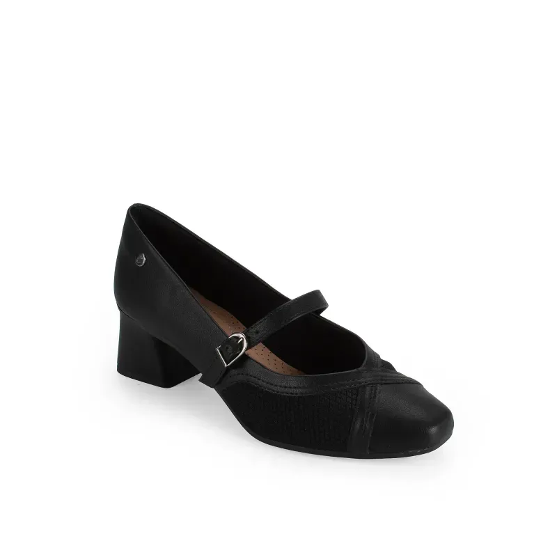 Sapato Campesi Mary Jane Feminino Preto Salto Bloco 38
