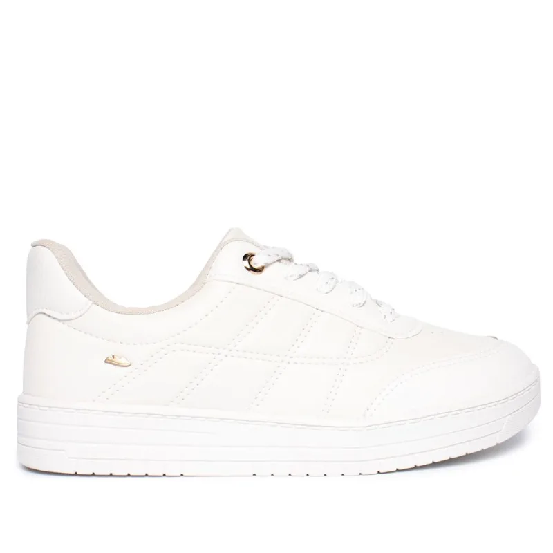 Tênis Feminino Dakota Casual Bico Redondo Cadarço Branco - 39