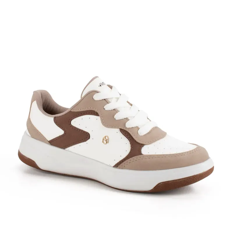 Tênis Mississipi Casual Feminino Branco e Bege 38