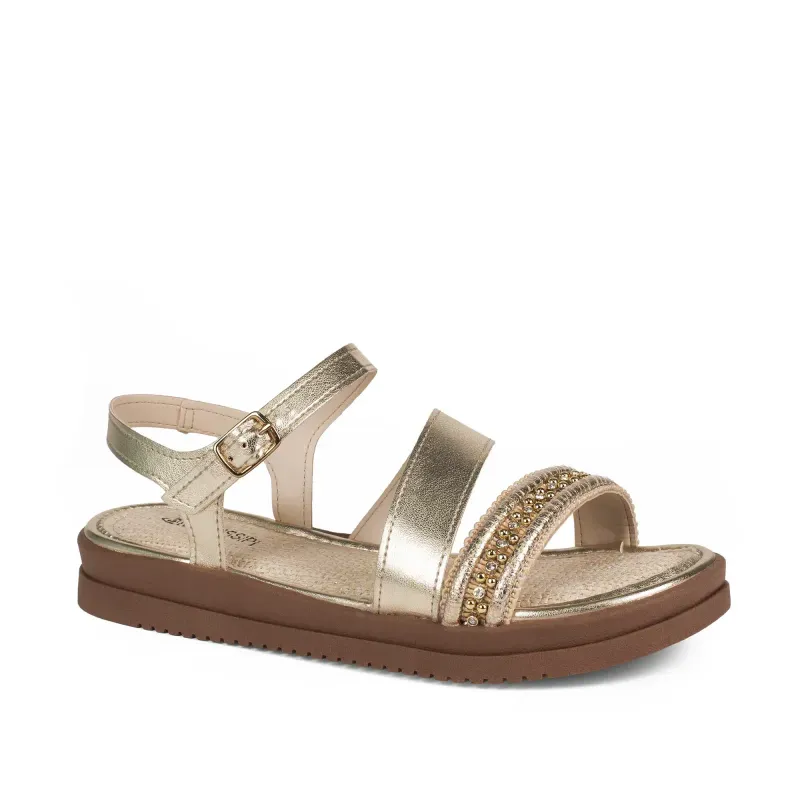 Sandália Flatform Mississipi Feminina Metalizado 40