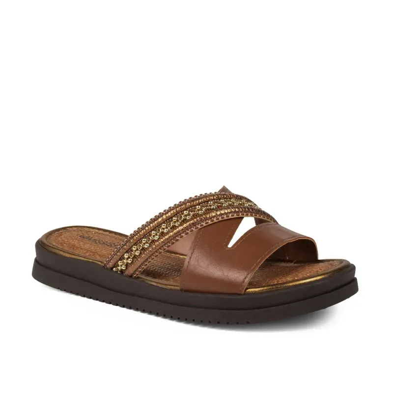 Slide Mississipi Flatform Caramelo 33