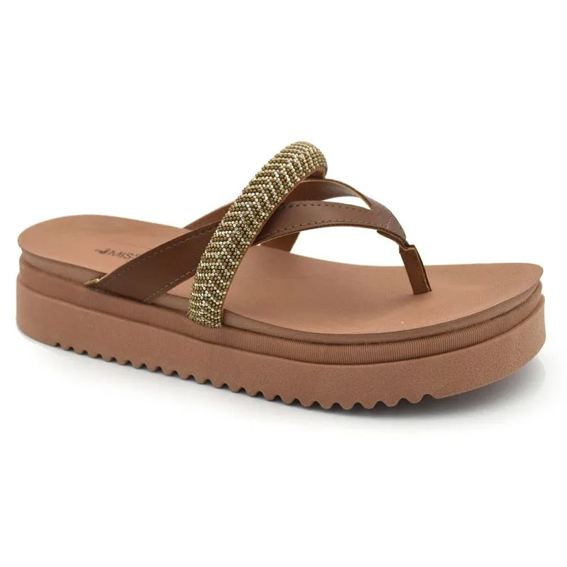 Papete Feminina Mississipi Marrom J2742 38