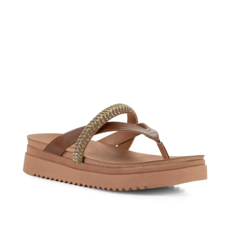 Tamanco Fem Mississipi Flatform Caramelo J2742 40 / Marrom