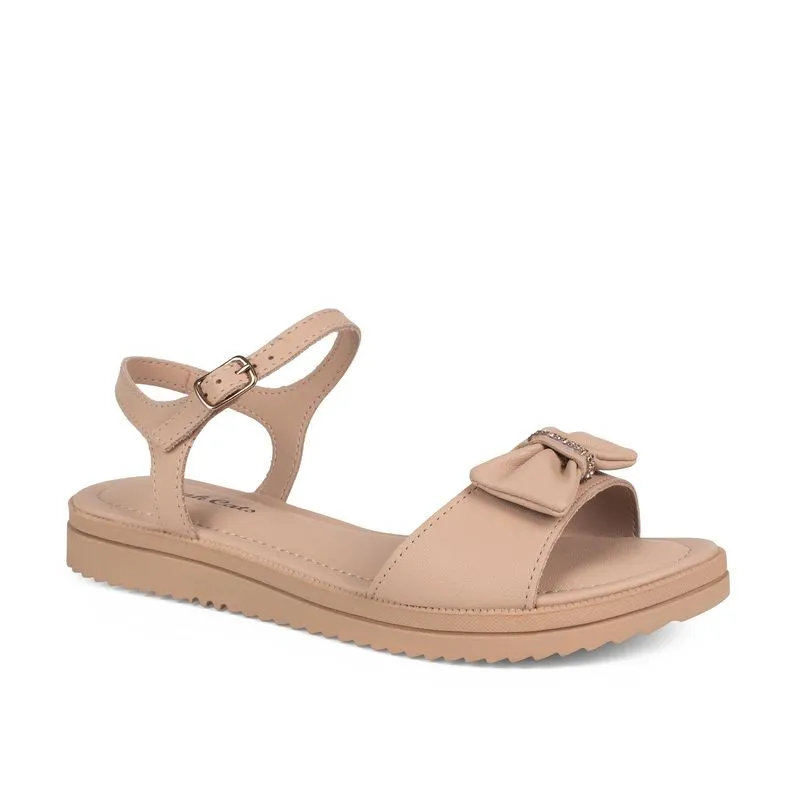 Sandália Pink Cats Flatform Menina Bege 36