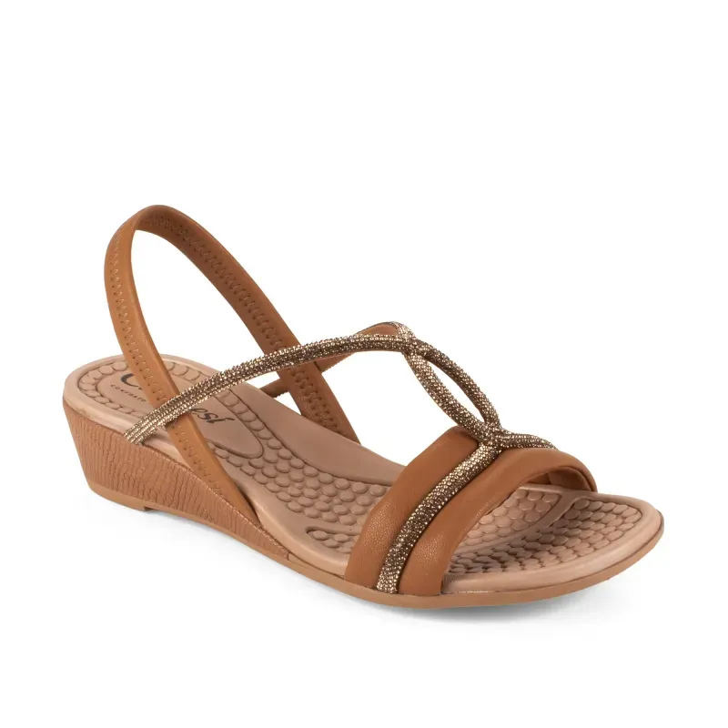 Sandália Campesi Anabela Feminina Caramelo 38