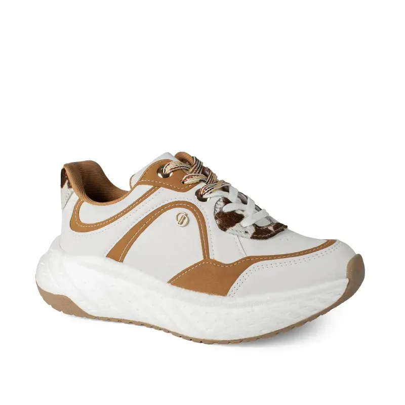 Tênis Dakota Feminino Urbano Branco Caramelo 38