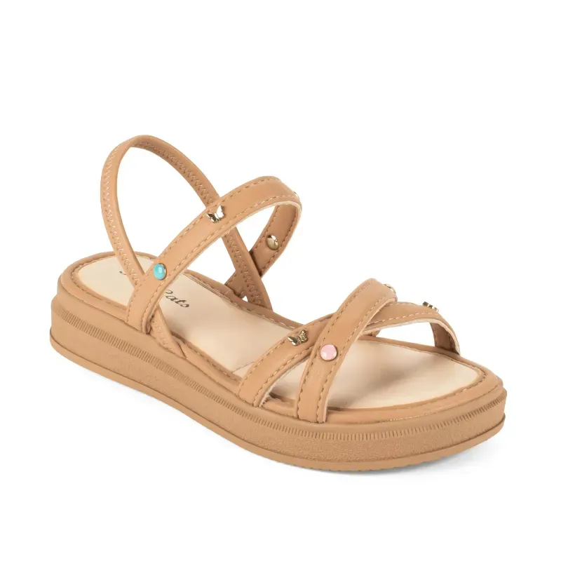 Sandália Flatform Pink Cats Infantil Caramelo 34