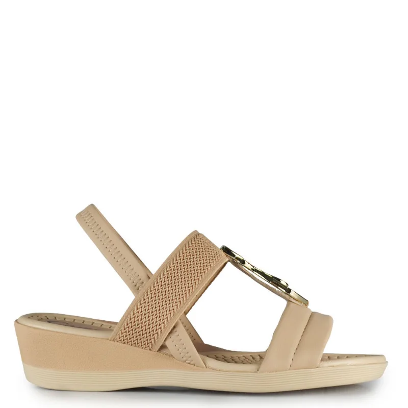 Sandália Anabela Campesi Feminina CE873 003 RIVES GRANOLA 34