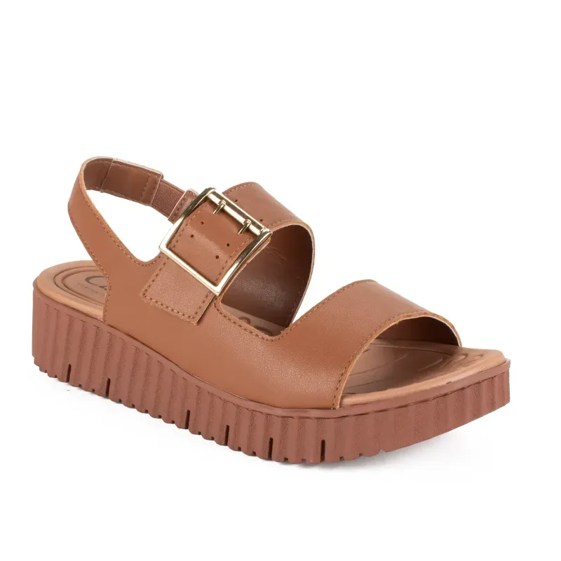 Sandália Campesí Flatform Caramelo 40