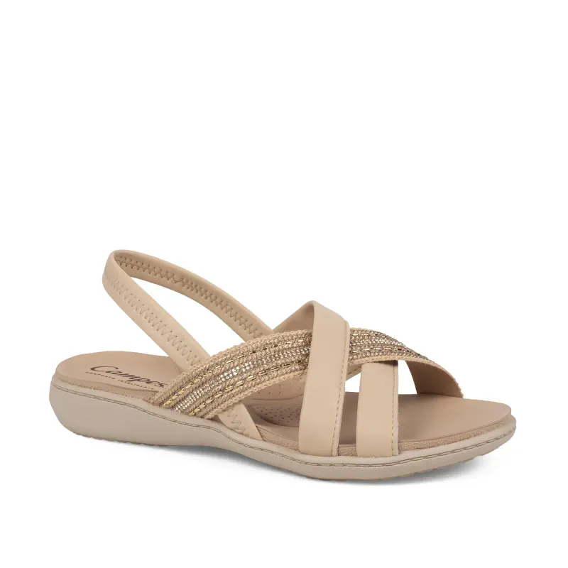 Sandália Campesi Flatform Feminina Bege 37