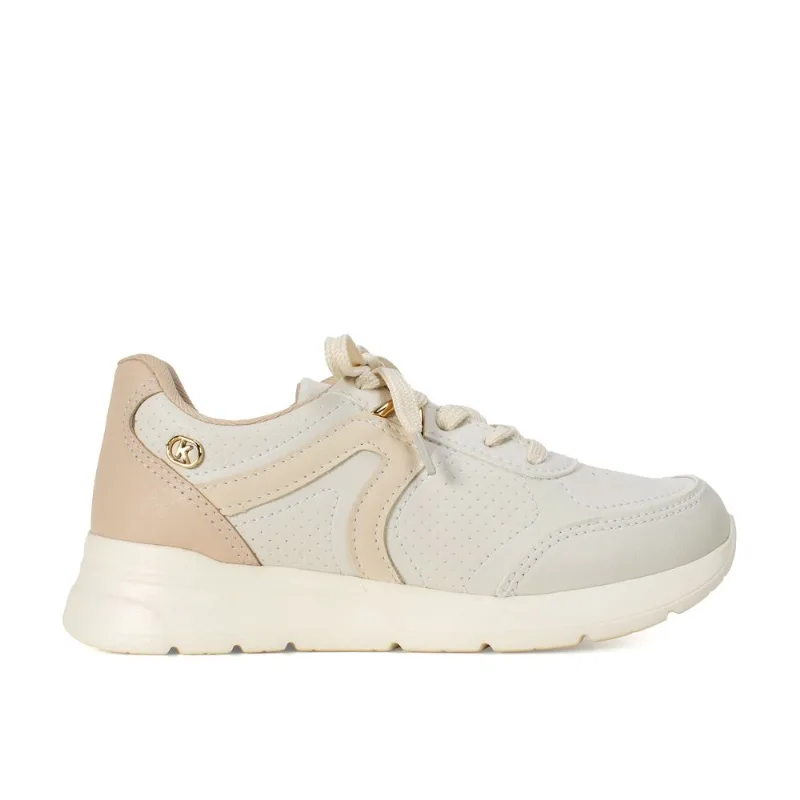 Tênis Kolosh Jogging Branco e Bege 40