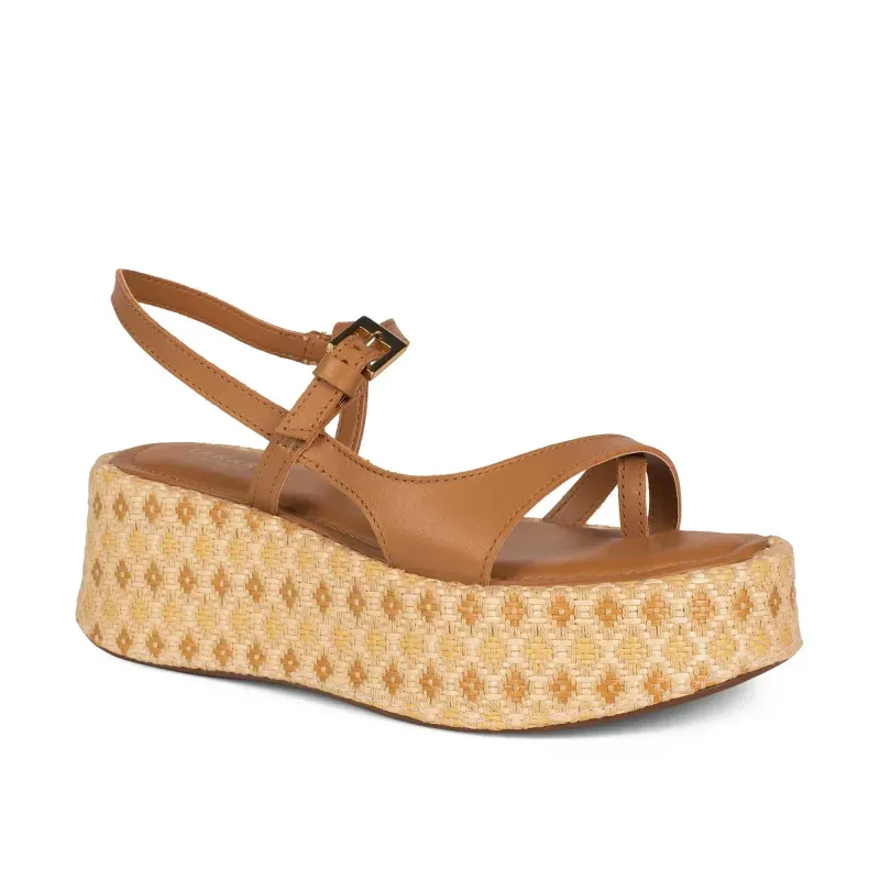 Sandália Tanara Flatform Feminina Caramelo 39