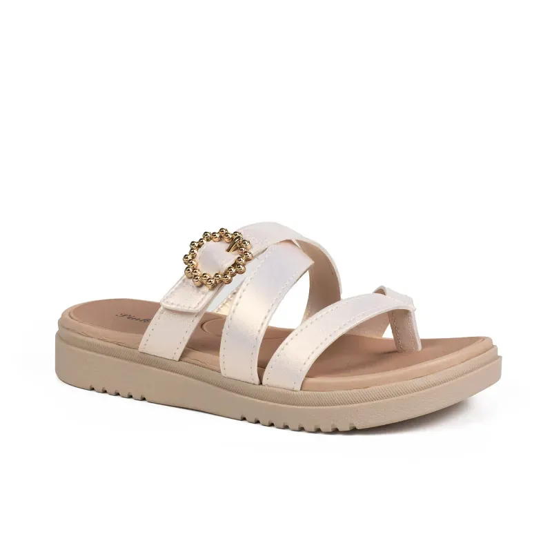 Chinelo Flatform Pink Cats Feminino Bege 29