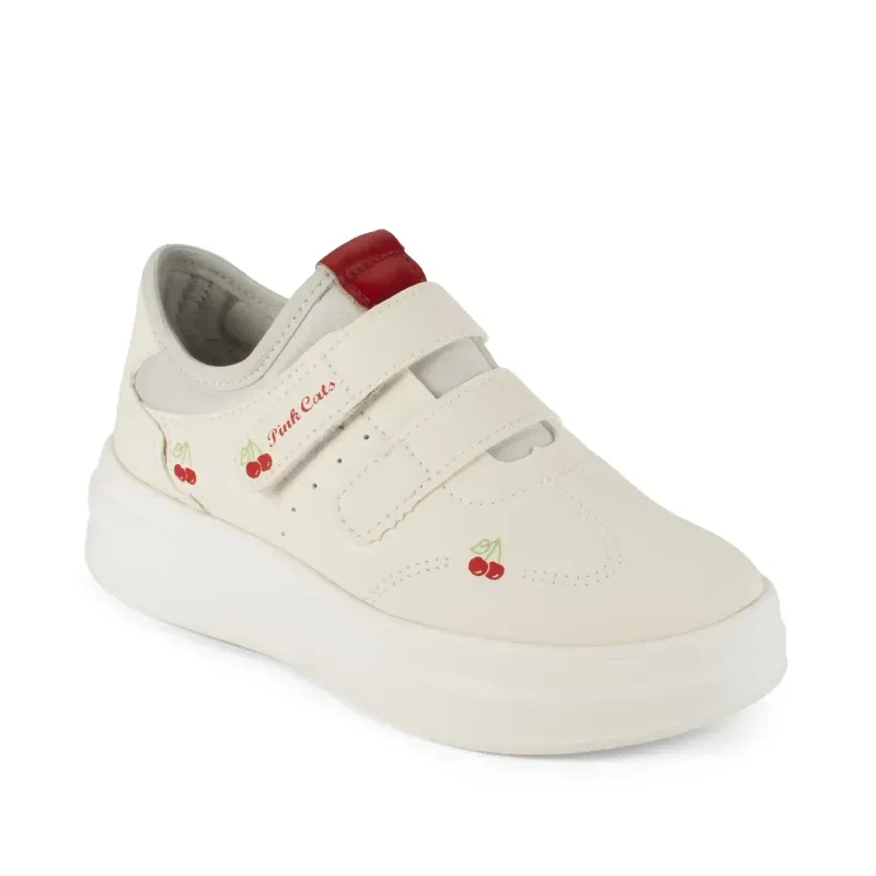 Tênis Pink Cats Casual Feminino Infantil Bege 36
