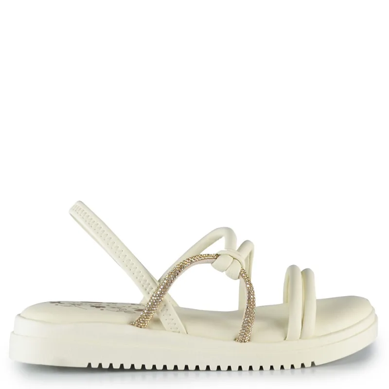 Sandália Flatform Infantil Pink Cats Feminina V6933 001 RIVES CREAM/OURO 28