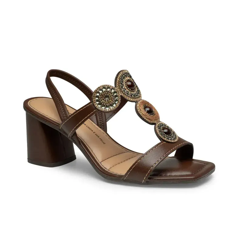 Sandália Dakota Salto Bloco Feminina Marrom 35