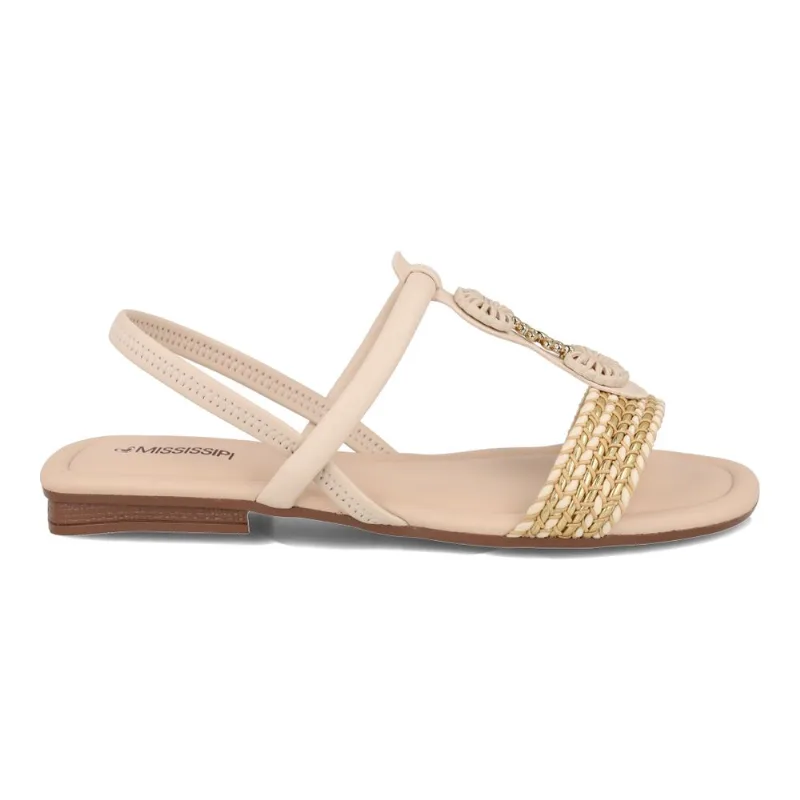 Sandália Mississipi Cotton Feminina Bege 40