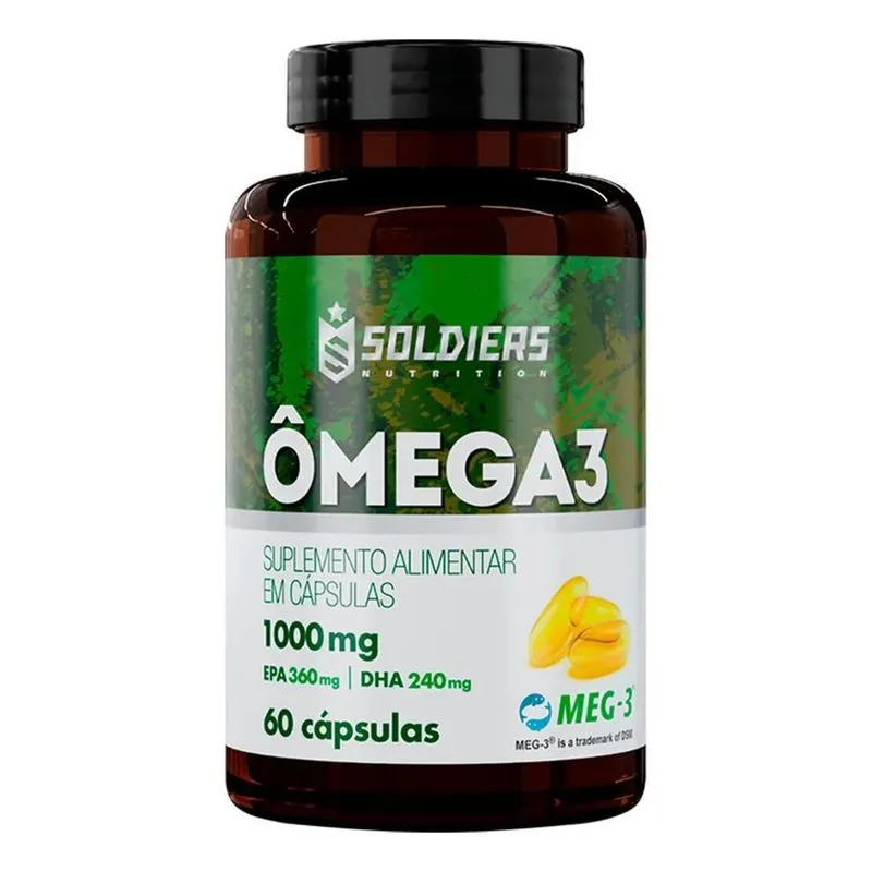 3x Ômega 3 60 Capsulas 1000mg Meg 3 Soldiers Nutrition